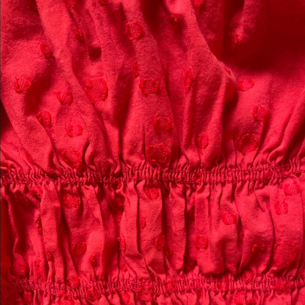 Red Off-Shoulder Ruffle Top - Picture 3 of 3